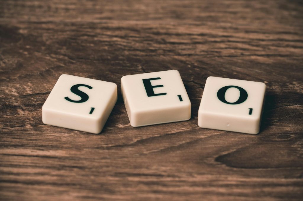 Letter blocks showing "SEO"